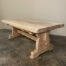 Rustic Country French Trestle Table in Stripped Oak