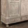 19th Century Country French Louis XIV Whitewashed Bookcase