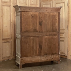 19th Century Country French Louis XIV Whitewashed Bookcase