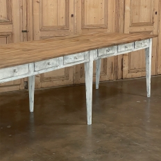 19th Century Country French Painted 12-Drawer Banquet Table ~ Conference Table