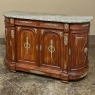 19th Century French Empire Mahogany Marble Top Buffet