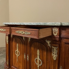 19th Century French Empire Mahogany Marble Top Buffet