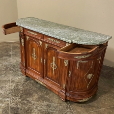 19th Century French Empire Mahogany Marble Top Buffet