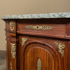 19th Century French Empire Mahogany Marble Top Buffet