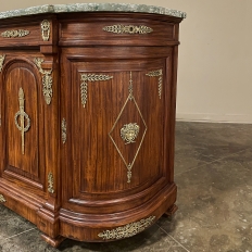 19th Century French Empire Mahogany Marble Top Buffet