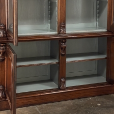 Antique French Louis Philippe Style Mahogany Triple Bookcase