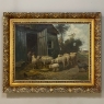 Antique Framed Oil Painting on Canvas by Jan Guerts