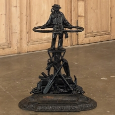 19th Century Cast Iron Umbrella Stand with Maritime Theme