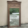 Antique French Louis XVI Stripped Oak Mirror ~ Trumeau