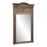 Antique French Louis XVI Stripped Oak Mirror ~ Trumeau