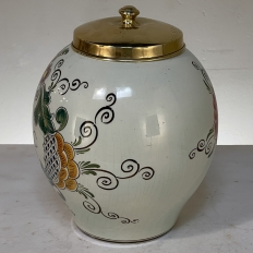 Antique Hand-Painted Delft Tobacco Jar