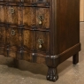 19th Century English Burl Walnut Marble Top Chest of Drawers