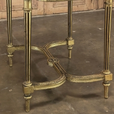 19th Century French Louis XVI Giltwood Marble Top Table