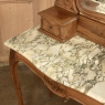 19th Century French Louis XV Walnut Marble Top Vanity