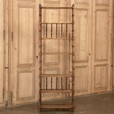 Vintage Mid-Century Faux Bamboo Open Bookcase