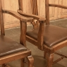 Set of 6 Antique Queen Anne Dining Chairs includes 2 Armchairs