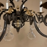 Antique Country French Wrought Iron & Crystal Chandelier