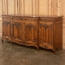19th Century French Louis XV Serpentine Walnut Marble Top Buffet