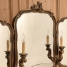19th Century Italian Rococo Vanity with Tri-Panel Mirror
