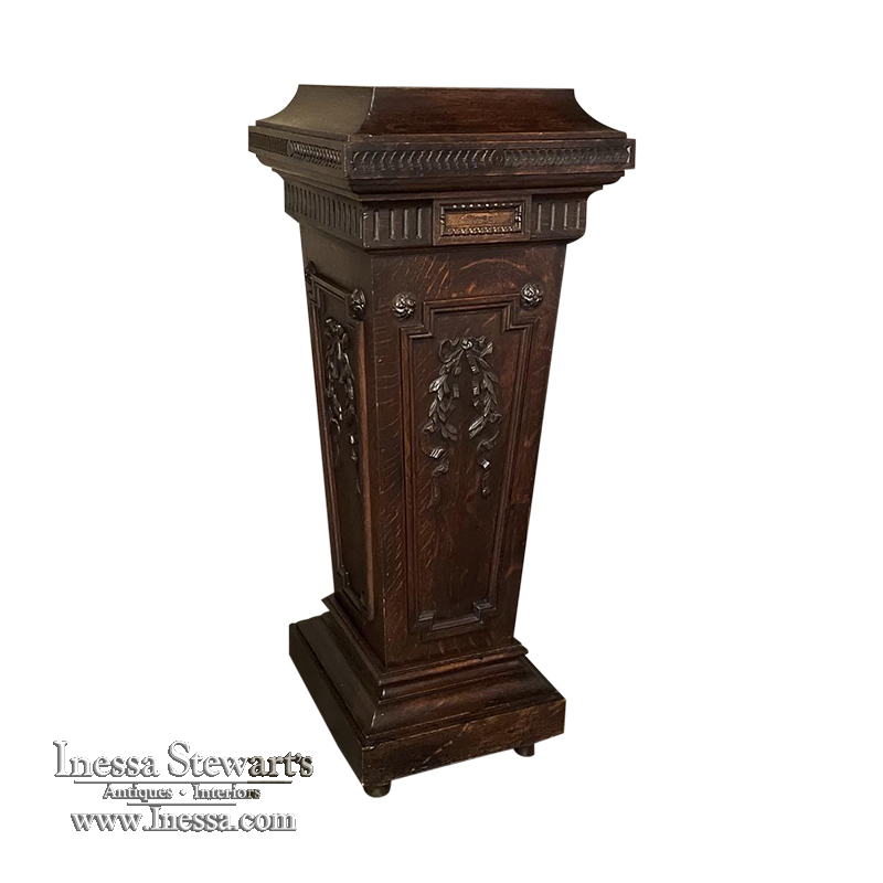 19th Century French Louis XVI Carved Pedestal