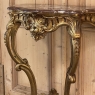 19th Century French Louis XV Giltwood Marble Top Console