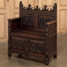 19th Century French Gothic Hall Bench ~ Caquetoire