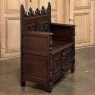 19th Century French Gothic Hall Bench ~ Caquetoire