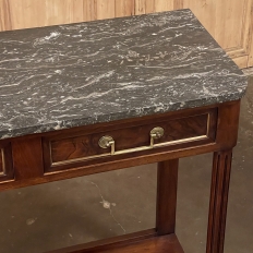 19th Century Directoire Style Marble Top Mahogany Console