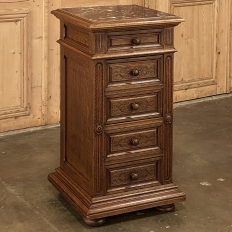 19th Century French Neoclassical Marble Top Nightstand