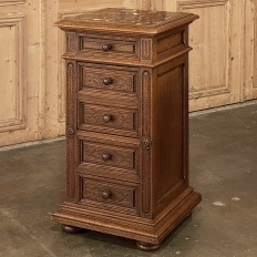 19th Century French Neoclassical Marble Top Nightstand