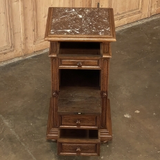 19th Century French Neoclassical Marble Top Nightstand