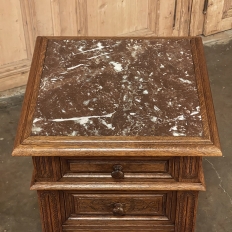 19th Century French Neoclassical Marble Top Nightstand