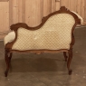 19th Century French Louis XV Walnut Petite Chaise Lounge