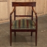19th Century French Directoire Style Armchair in Mahogany with Mohair