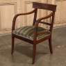19th Century French Directoire Style Armchair in Mahogany with Mohair