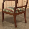19th Century French Directoire Style Armchair in Mahogany with Mohair