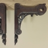 Pair 19th Century Hand-Carved Corbels ~ Drapery Rod Holders