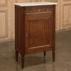 19th Century French Directoire Neoclassical Mahogany Marble Top Confiturier ~ Cabinet