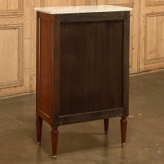 19th Century French Directoire Neoclassical Mahogany Marble Top Confiturier ~ Cabinet