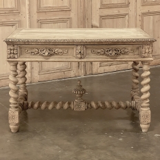 19th Century French Renaissance Revival Writing Desk in Stripped Oak
