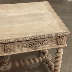 19th Century French Renaissance Revival Writing Desk in Stripped Oak