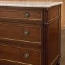 19th Century French Directoire Neoclassical Mahogany Marble Top Commode