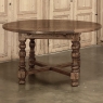 Antique Rustic Country French Round Dining Table