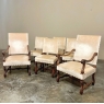Set of Four 19th Century French Louis XIV Side Chairs with Mohair