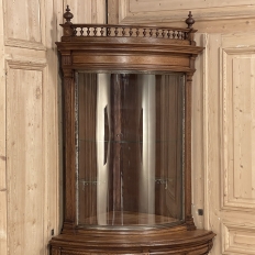 19th Century French Henri II Neoclassical Corner Vitrine ~ Bookcase