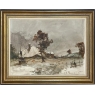 Antique Framed Oil Painting on Canvas by Henri Joseph Pauwels