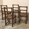 Set of Four Rustic 18th Country French Chairs 