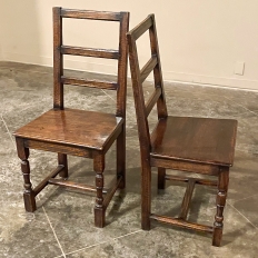 Set of Four Rustic 18th Country French Chairs 