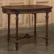 19th Century French Louis XVI Walnut End Table ~ Library Table