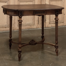 19th Century French Louis XVI Walnut End Table ~ Library Table